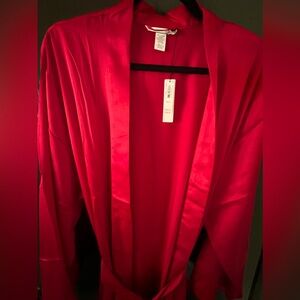 Victoria’s Secret Satin Long Robe Bright Red M/L